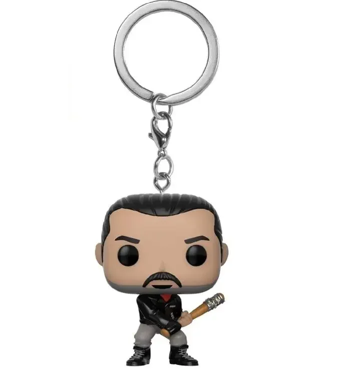 FUNKO Pocket The Walking Dead Keychain Negan Action Figure Toy Model Toys for Children Birthday Gift