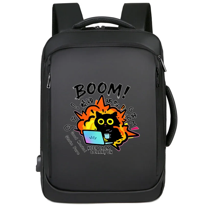 

Женский и мужской деловой рюкзак, расширяемая USB школьная сумка, водонепроницаемый рюкзак для ноутбука, хороший рюкзак Mental State Pure Print, рюкзак для мальчиков и девочек