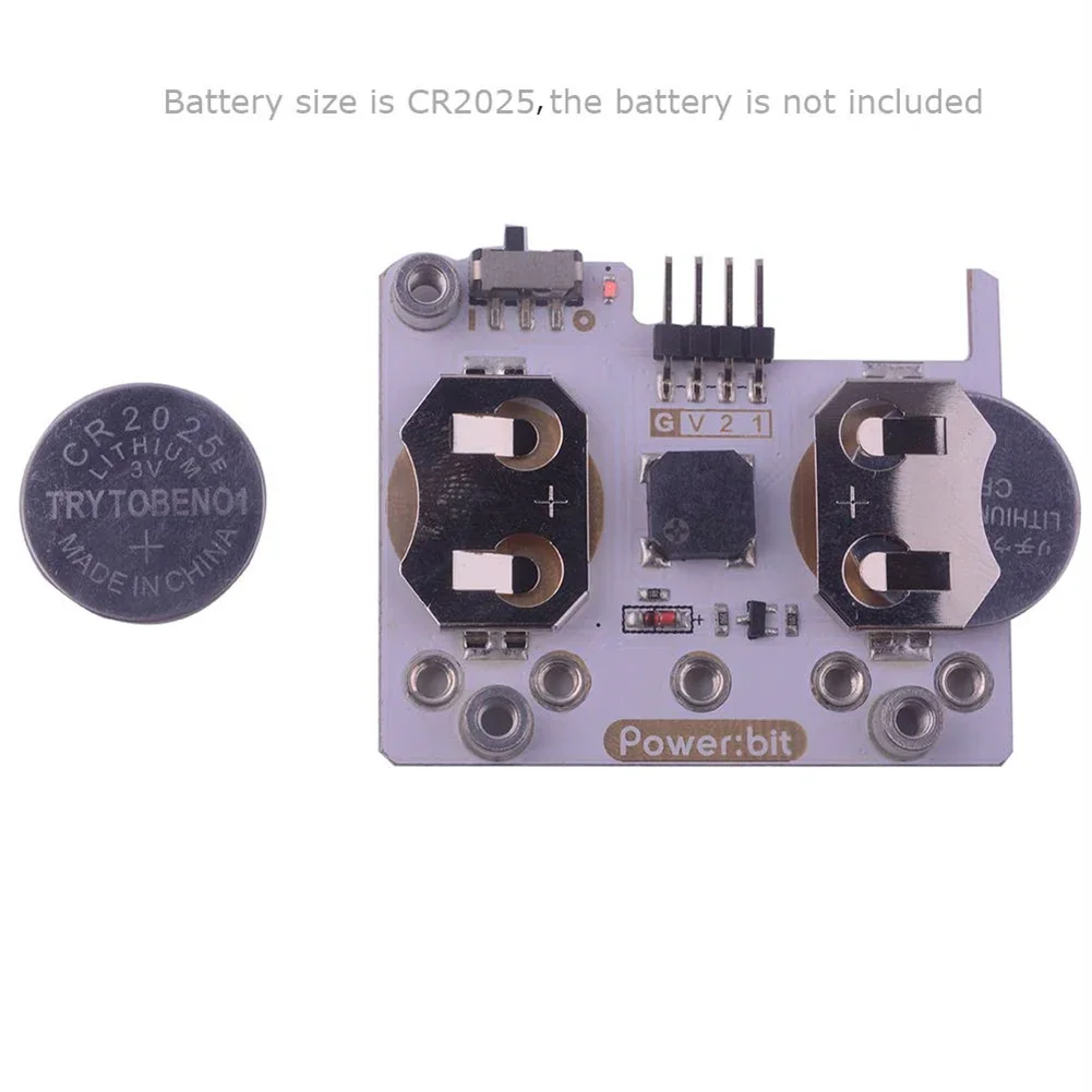 ELECFREAKS micro:bit Power: placa de extensión de bits alimentada por batería de botón CR2025 para niños programa Microbit dispositivos portátiles reloj