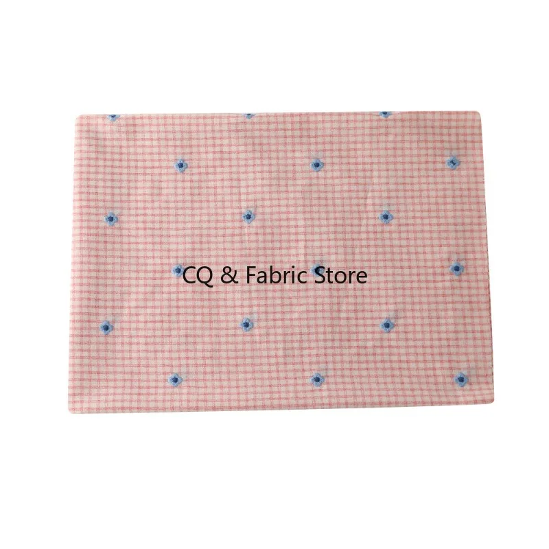 Ins Style Spring Summer Thin Floral Embroidery Fabric For Women Dress Kids Clothing DIY Material By The Meter