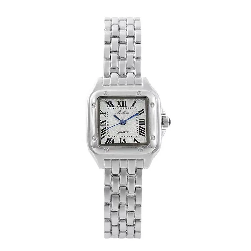 Popular Summer Fashion Ladies' Watches With Square Roman Numerals And A Trendy Quartz Temperament Wristwatch Qixi Festival Gifts