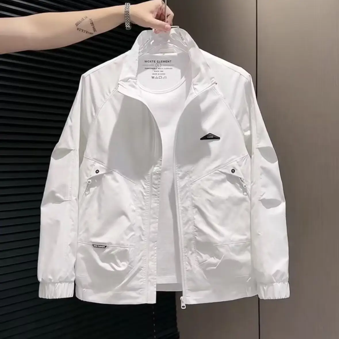 

Весенне-осенняя новая модная рабочая одежда с воротником-стойкой, джет, мужское уличное модное свободное универсальное повседневное верхнее пальто Haome