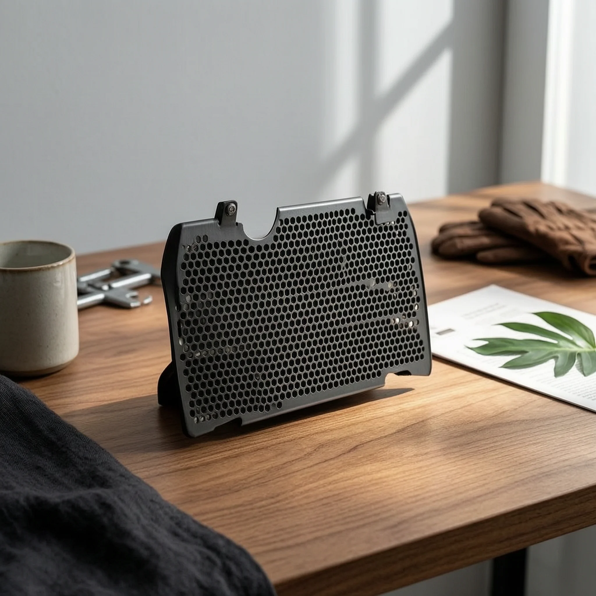 Motorcycle Radiator Protector Perforated Mesh Cover Shaped Rectangular Heat Dissipation for Adventure 660