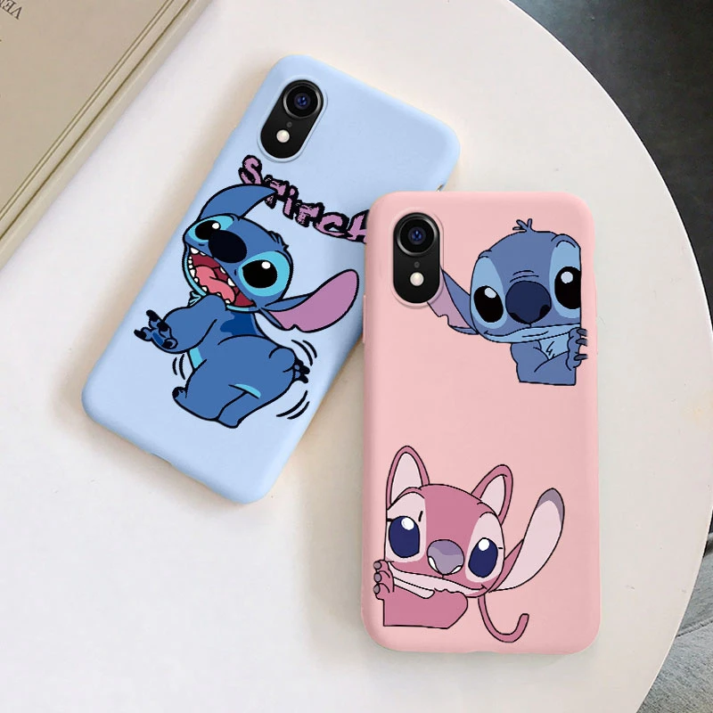 For iphone X XS MAX XR Case Stitch Cartoon Funny Back Cover Soft Silicone Camera Protective Cover Fundas For APPLE iphone XSMAX