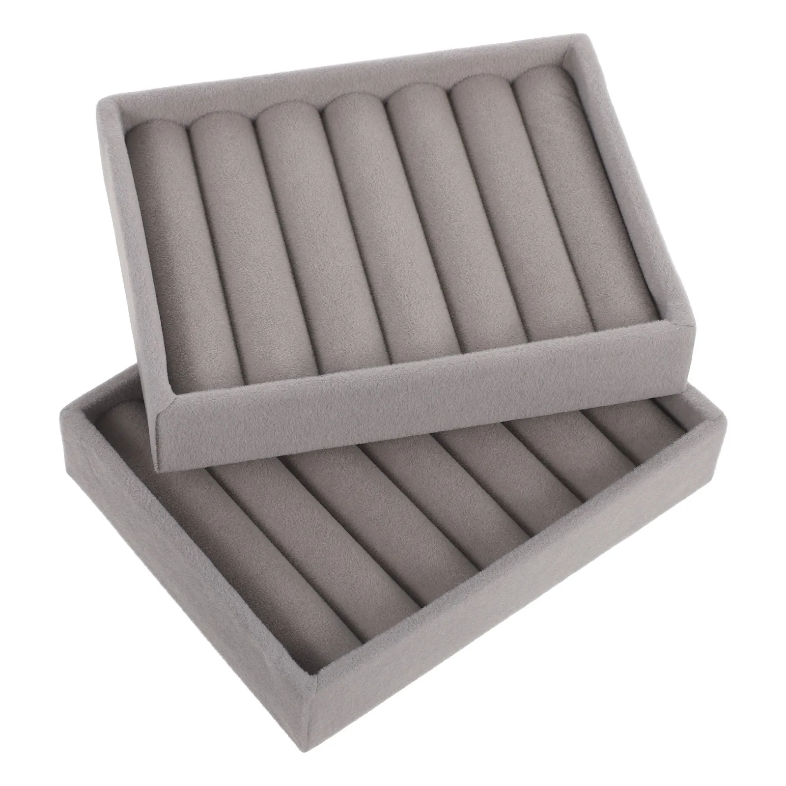 

2Pcs Rings Organizer Elegant Jewelry Display Tray Compact Portable Storage Tray for Rings Earrings Small Accessories Jewelry