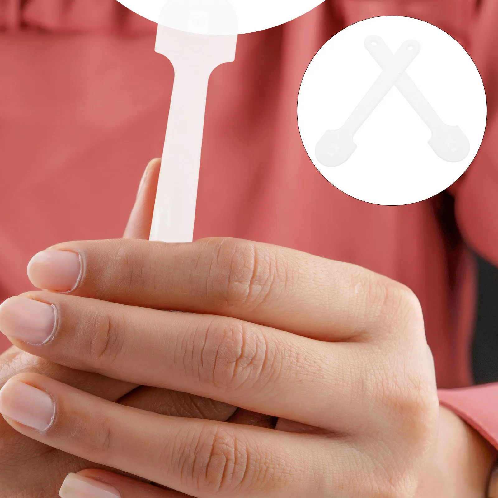 

50pcs Transparent Fan Handles Thickened Circular Stick Diy Craft Decor Chinese Style Hand Fan Plastic Rods Parts Accessory