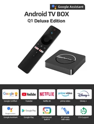 Android13 TV Box Netflix 4K Ultra HD AllwinnerH313 Google Certified Dolby Vision HDR10+2G16G Dual Wifi Streaming Media Device Q1