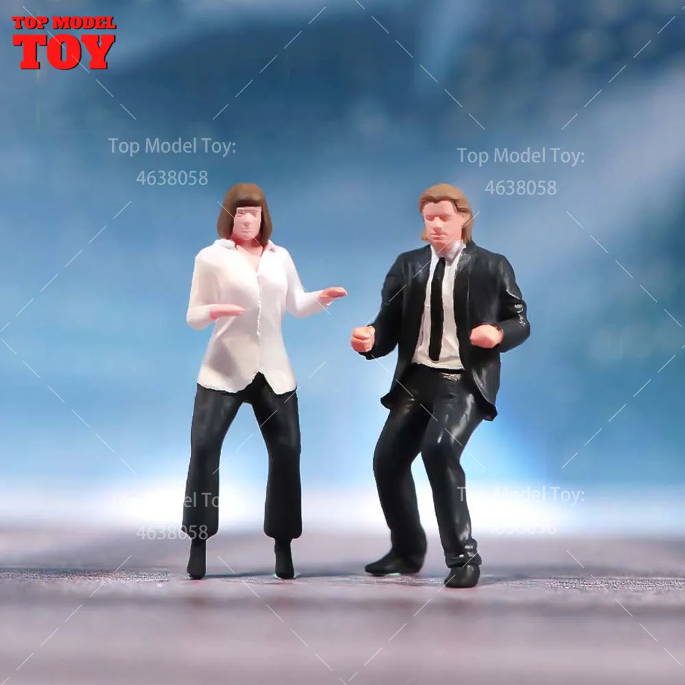 Painted Miniatures 1/24 1/64 1/43 1/87 Dancing Men and Women Female Scene Figure Dolls Unpainted Model For Cars Vehicles Toys