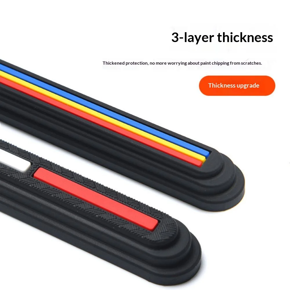 Tira Anticolisión de 3 Colores para Puerta de Coche, Adhesivo Protector Decorativo Resistente a Arañazos para Espejo Retrovisor, Protector de Apertura de Puerta de Vehículo