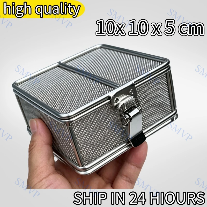 High quality Dental Sterilization Net Sterilizing Basket with Lid Stainless Steel Surgical Instrument Autoclave Disinfection Box view 3