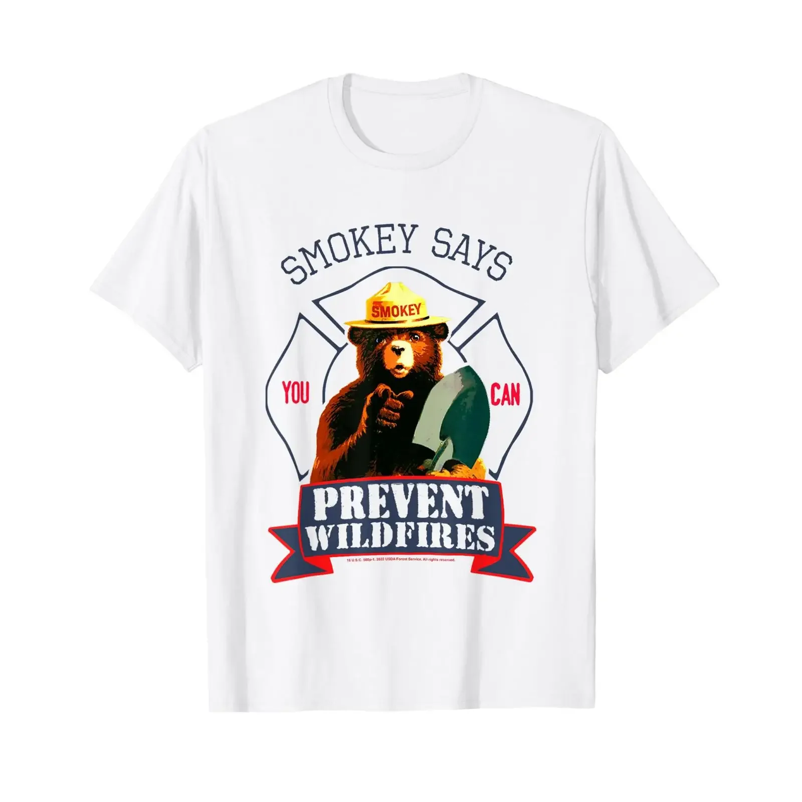 Smokey Bear You Can Prevent Forest Fires Vintage Badge T Shirt vintage Washed streetwear Slightly Casual Unisex Comfortable