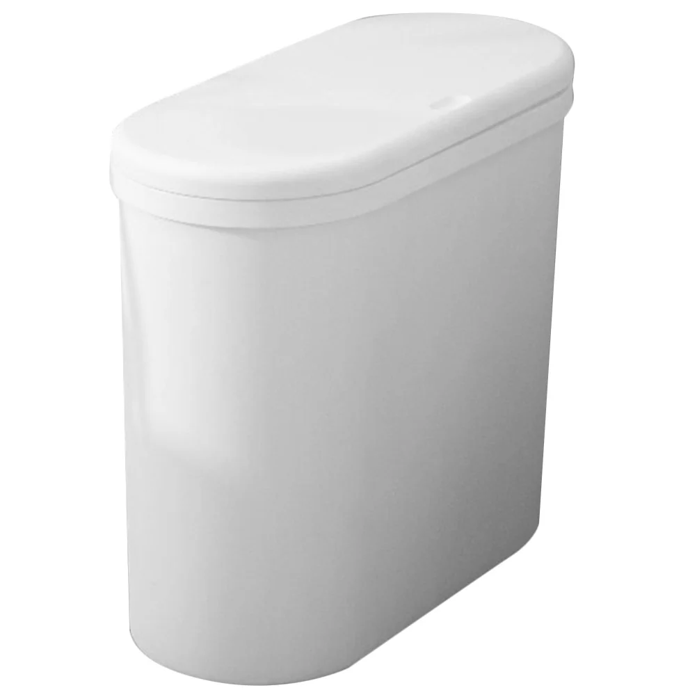 

Plastic Trash Can Lid Compact PP Material Space Saving Kitchen Bathroom Bedroom Waste Bucket Small Household Bin