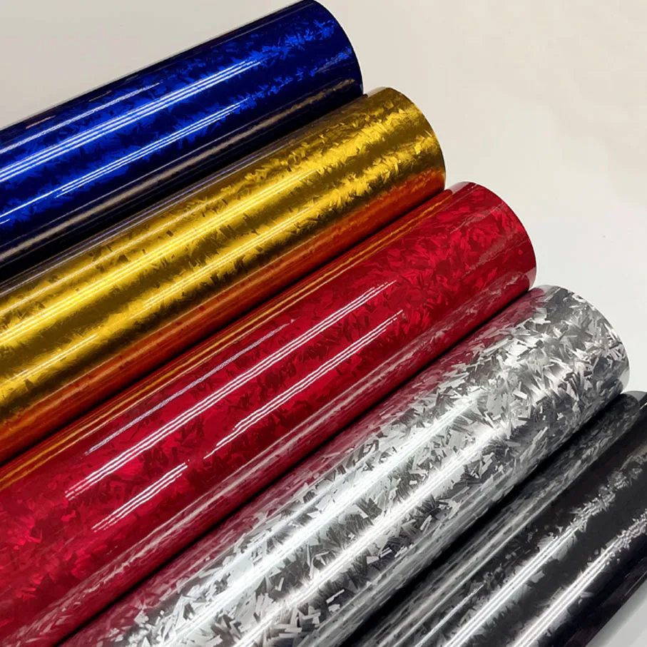 

High Glossy Electroplated Forged Black Silver Blue Red Gold Carbon Fiber Accessories for Vehicles Wrapping Foil Car Film Cover