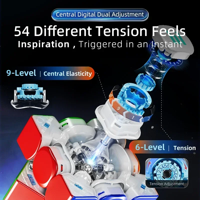 [CubeFun] MOYU HuaMeng TG 3x3 MagLev Cubo Magnético UV Cubo de Velocidade Profissional Cubing Puzzle Brinquedos