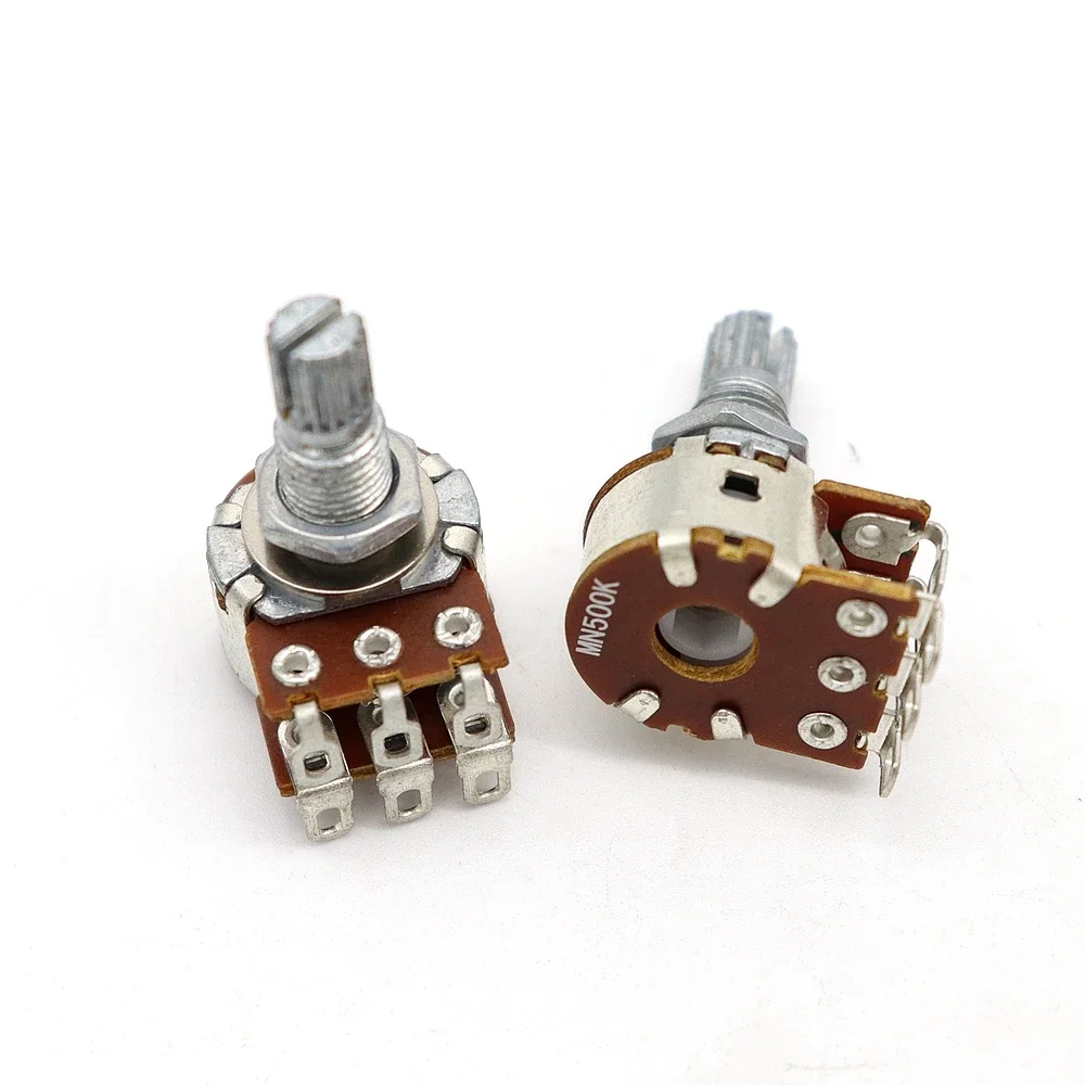 1 pièces/3 pièces double pont MN500K mélange Balance Pickups potentiomètre Pots Audio guitare Volume tonalité contrôle Pots interrupteur Chrome