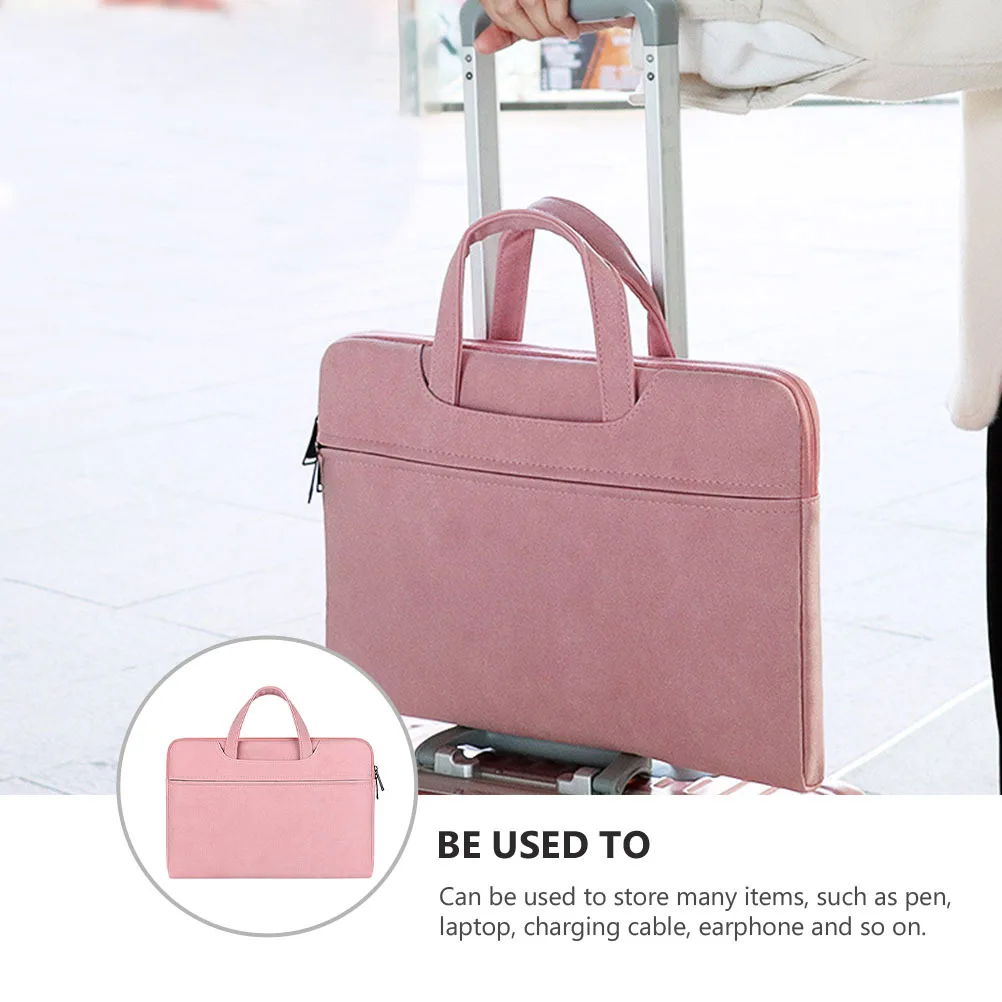 

13.3-Inch Laptop Bag Portable Durable PU Material Dust Scratch Protection Stylish Business Student Use Laptop Bag