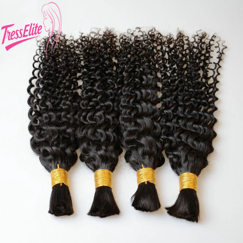 12A 딥 워터 웨이브 벌크 인모 95g 10-38인치 웻 앤 웨이비 컬리 보헤미안 브레이드 헤어 익스텐션 노 웨프트 내추럴 컬러