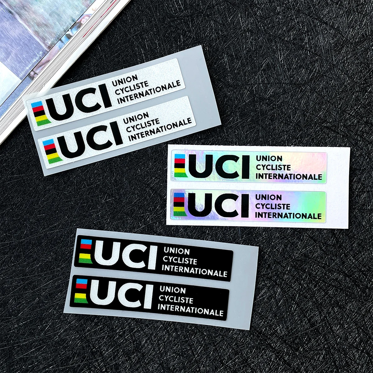 

UCI велосипедный союз сертификационная этикетка светоотражающие/лазерные наклейки на раму велосипеда мотоцикл мото велосипеды трубки виниловые наклейки аксессуары