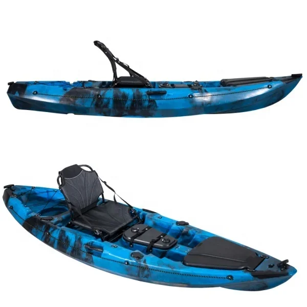 Barco plástico popular del kayak de la pesca del kayak de 2.9 metros con la persona de los accesorios un solo lugar