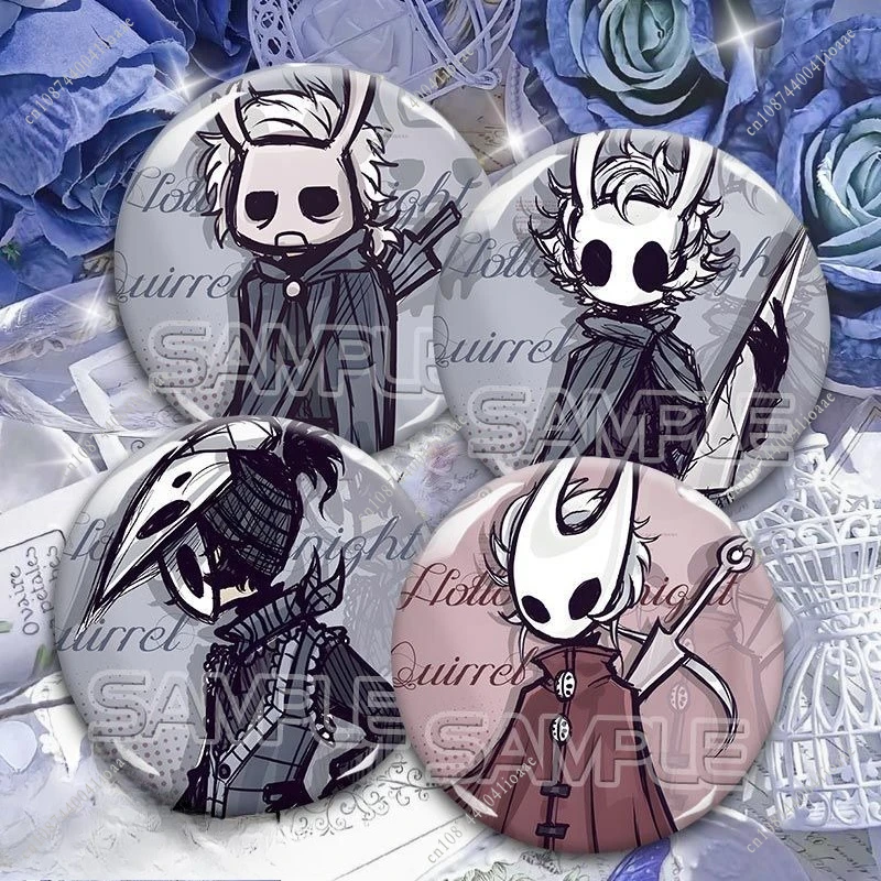 58MM Horror Anime Hollow Knight Ronde Broche Cartoon Badge Pins DIY Kleding Gesp Badge Accessoires Speelgoed Cadeau voor Kinderen vriend