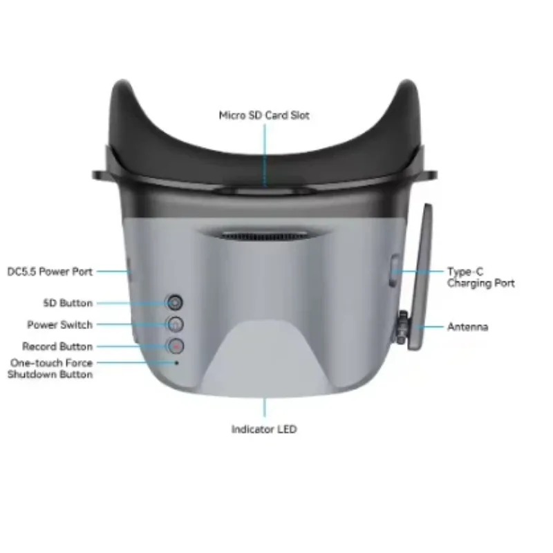 VR04 FPV Racing Drone Goggles Support FAT32 Storage System Immersive Video Glasses For RC Quadcopter Pilot Hobby Accessory
