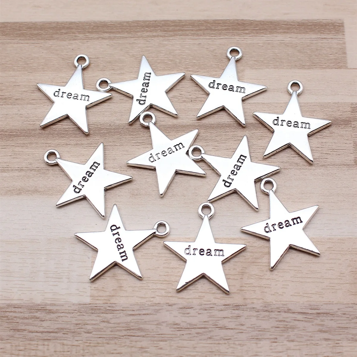 IFOCUS 10pcs/Lot Dream Pentagram Charms For DIY Jewelry Making Zinc Alloy 19x23mm/0.75x0.91inch