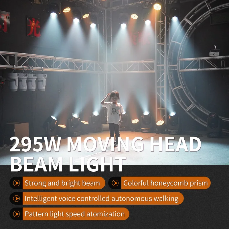 Projecteur de Lumière LED à Tête Mobile de 295W, Éclairage de ix, avec Zoom, DJ Chang