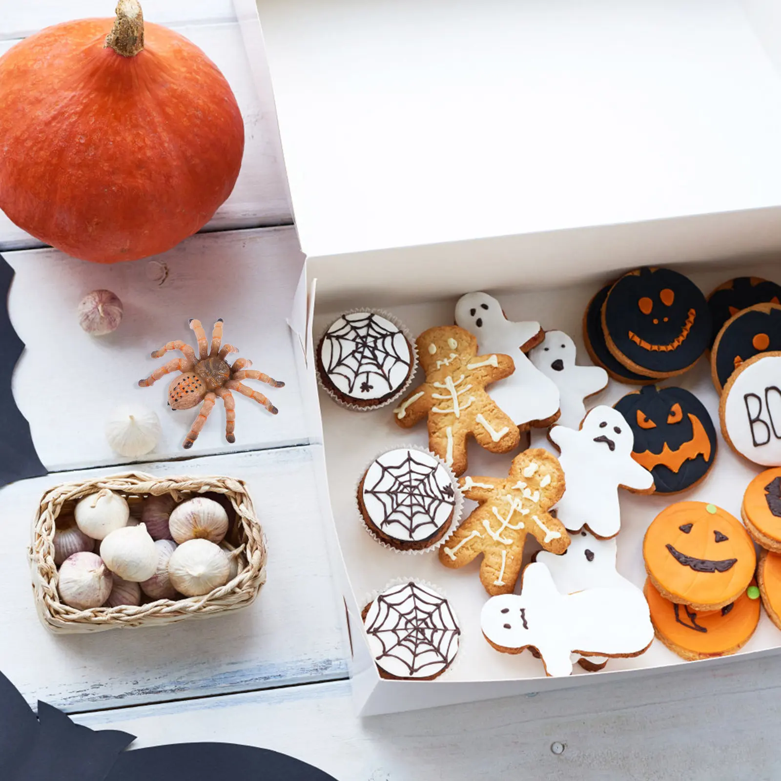 

Plastic Spider Prank Prop Realistic Lifesize Halloween Decoration Creative Scary Spider Simulation Party Fun Prank Toy