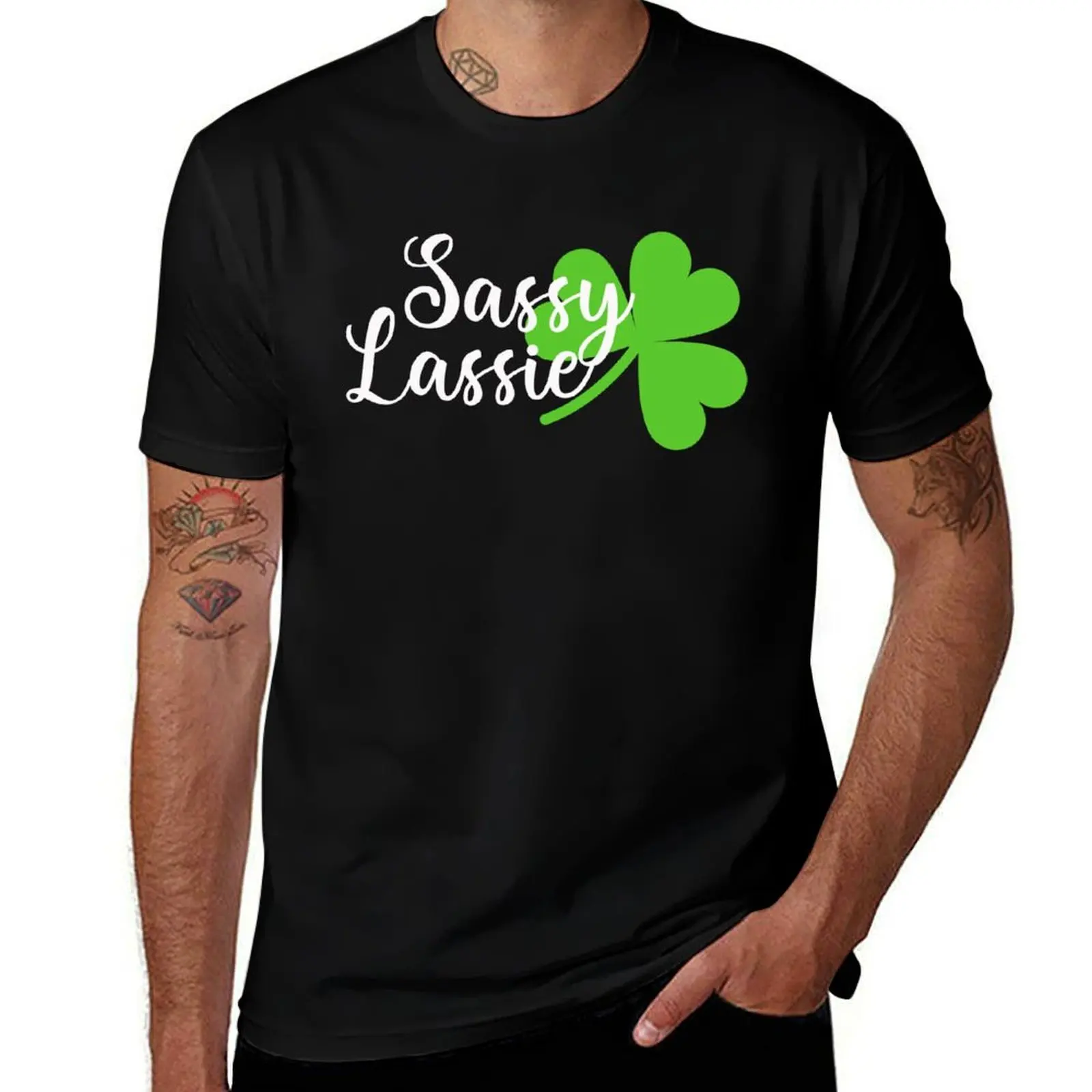 Sassy Lassie Funny Kids Girls Women Outfit St Patricks Day T-Shirt cotton t shirts high quality t shirts cotton 100% T-shirt