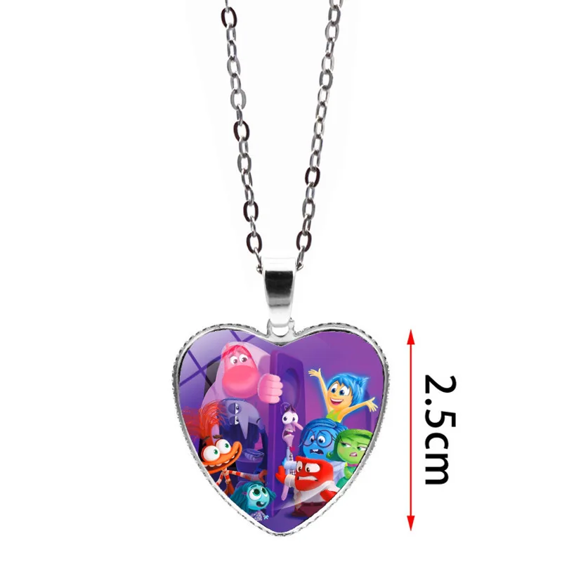 Inside Out 2 theme, Love necklace jewelry, girls pendant, bag pen box jewelry, children's small gift