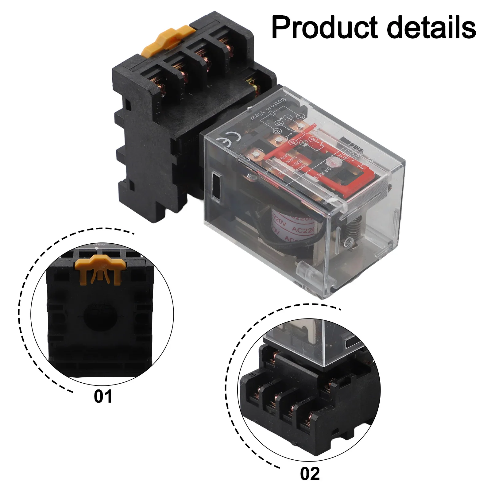 For Automatic Control MK3P-I Relay Small Intermediate Relay Remote Control Standard Size Sturdy And Practical Wear Resistance