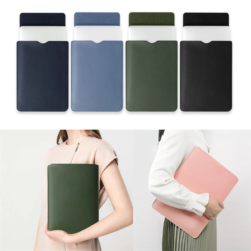 

13.3'' 14'' 15'' 16'' Leather Laptop Bag Super Thin Portable Notebook Computer Protective Cover for Apple IPad /MacBook Air Pro