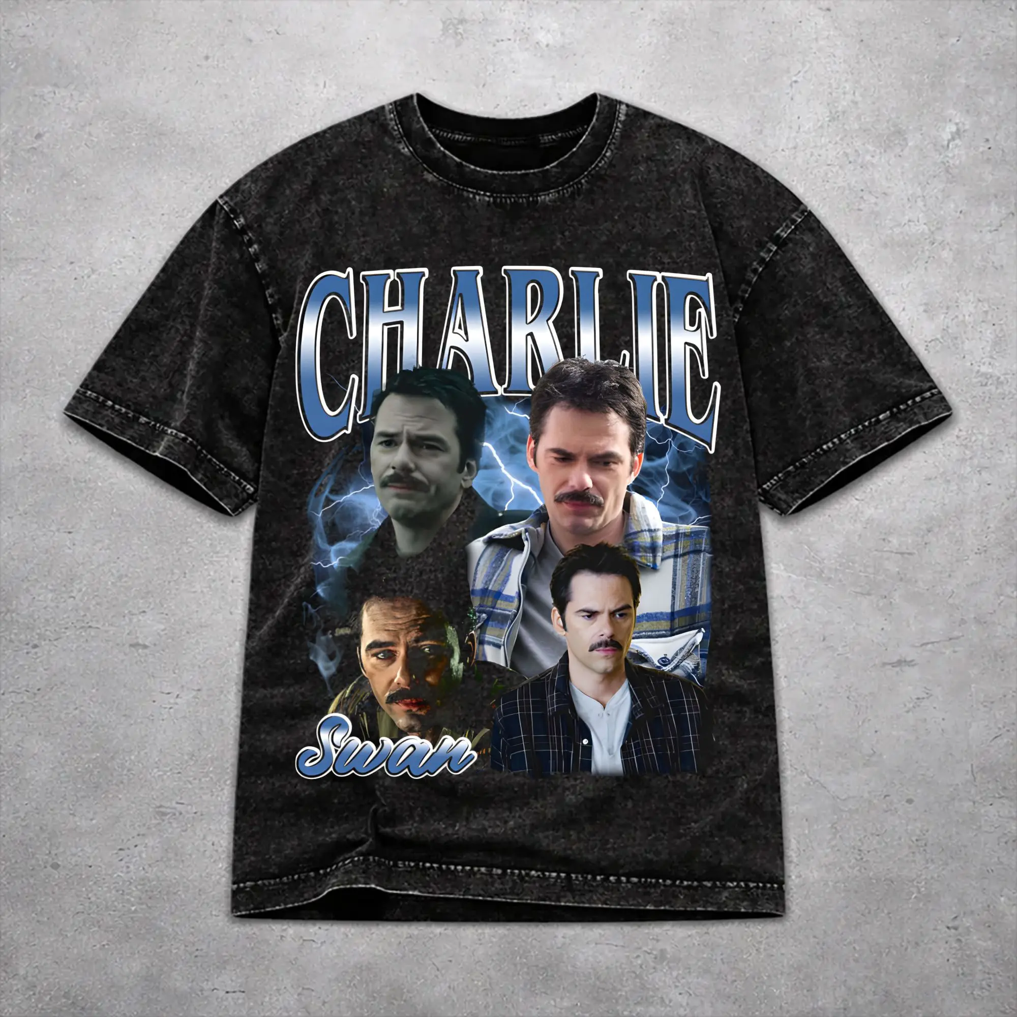Stylish Men Women Charlie Swan Bootleg Tee Shirt Cotton Washed  T Shirts Clothing