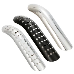 1 Set Motorcycle Muffler Pipe Anti-Hot Decor Guard Protector for Harley Custom Chopper Universal Exhaust Pipe Curved Heat Shield