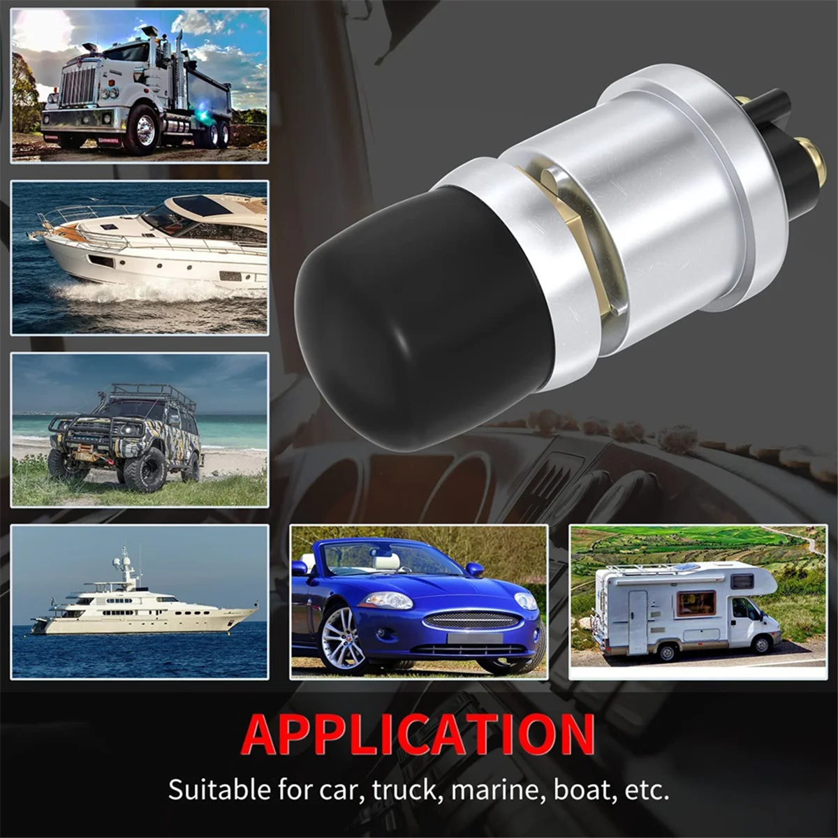 

AA98 Push Start Button Switch 12V 50A Heavy Duty Momentary Push Button Switch Engine Start Marine Horn Button -3pcs