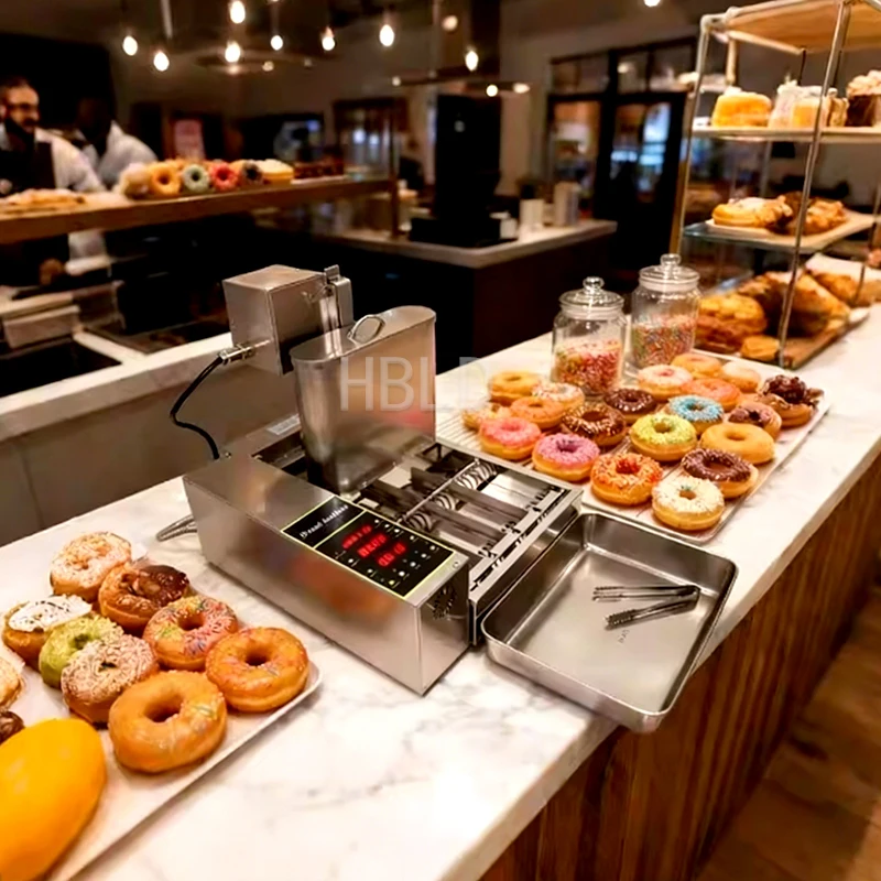 Electric Donut Waffle Machine 4/6 Row Fully Automatic Sandwich Fryer Kitchen Cooking Utensils
