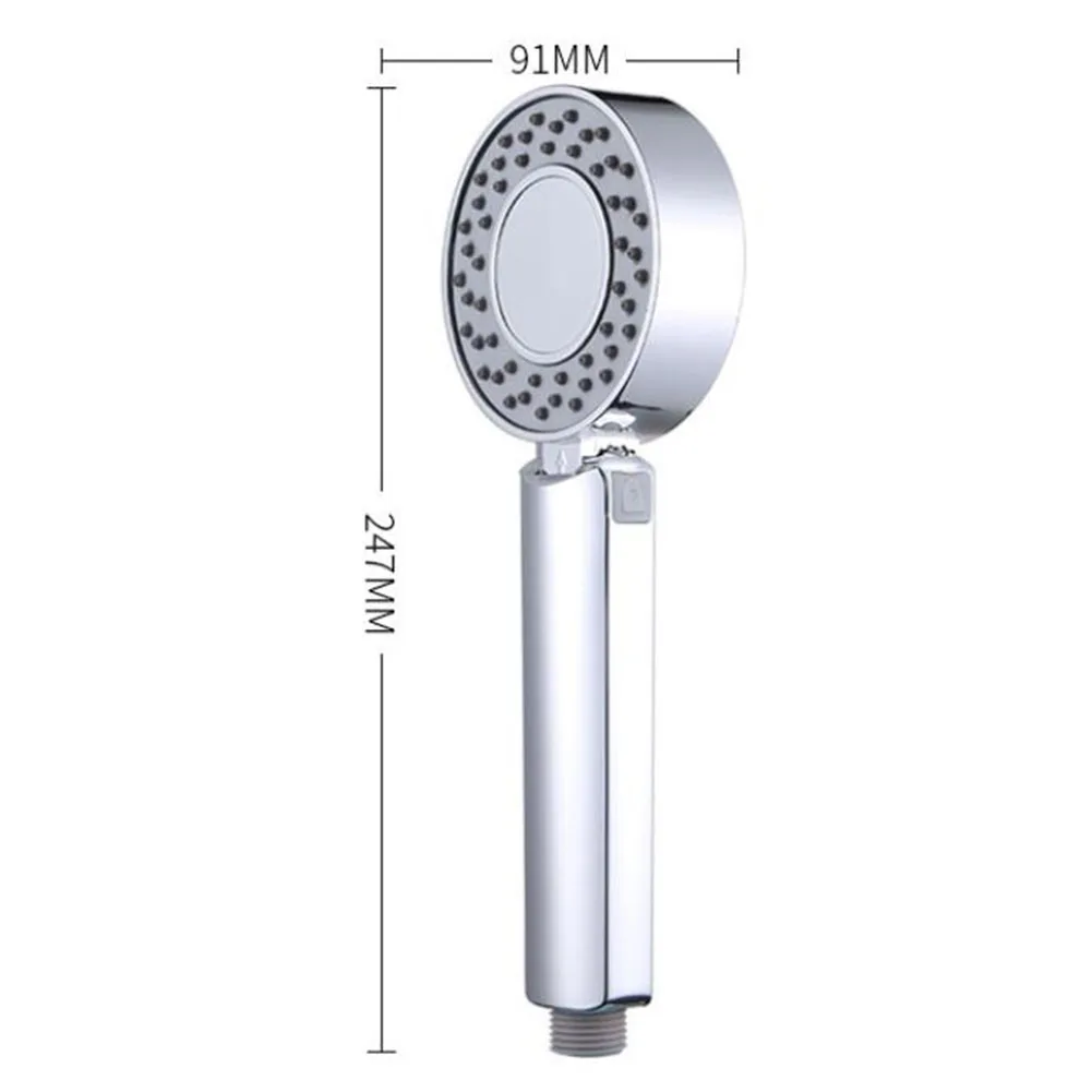 Showerheads Shower Head Bathroom Water Saving ABS Booster Dual Function Shower Head Hand Shower Head Handheld Adjustable