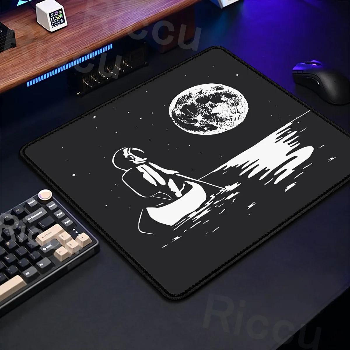 

XS Kawaii Space Astronaut Mouse Pad Keyboard Deskmat Moon Mice Pad Gaming Accessories Small Desktop Decoracion Gamer PC Mausepad