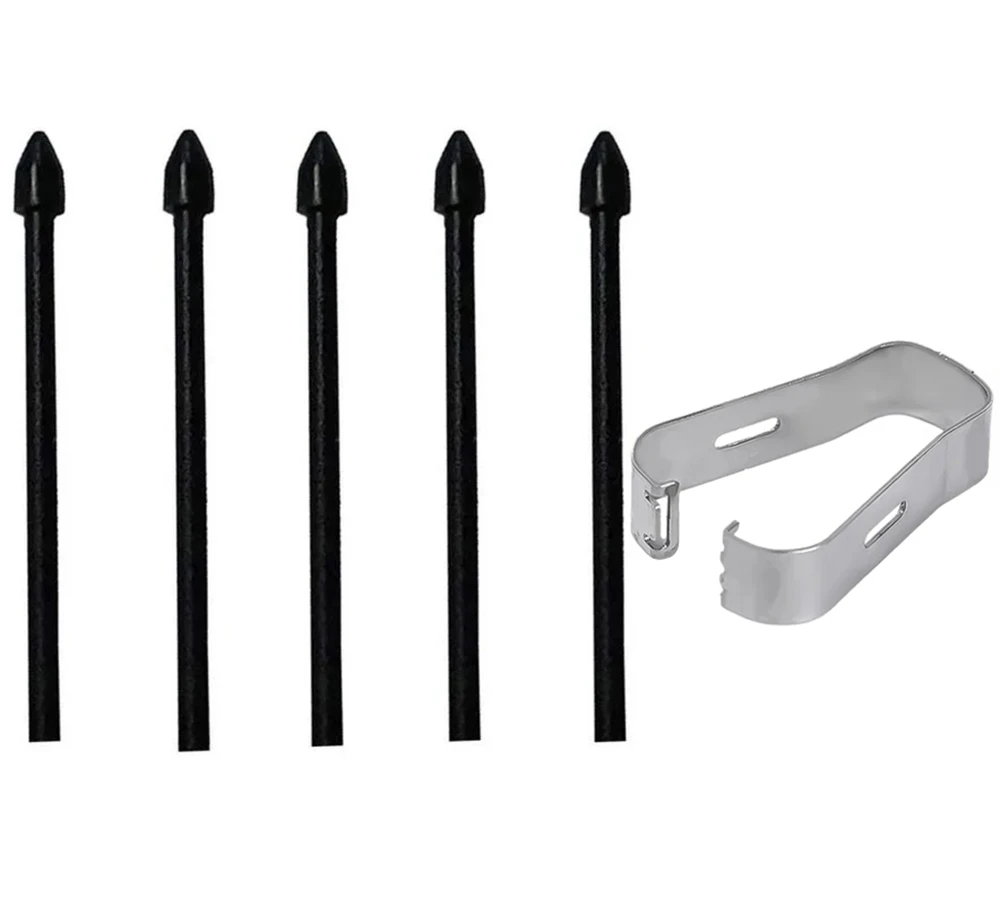 5Pcs Touch Stylus Tips Nibs With Metal Clip For Samsung Galaxy Note 20 10 Tab S6 Lite S7 / S8 / S9 Series S Pen Accessories