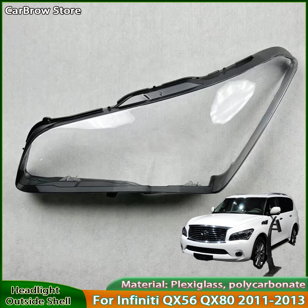 

Car Front Light Housing Headlamp Replacement For Infiniti QX80 2011-2013 Headlight Lens Transparent Cover