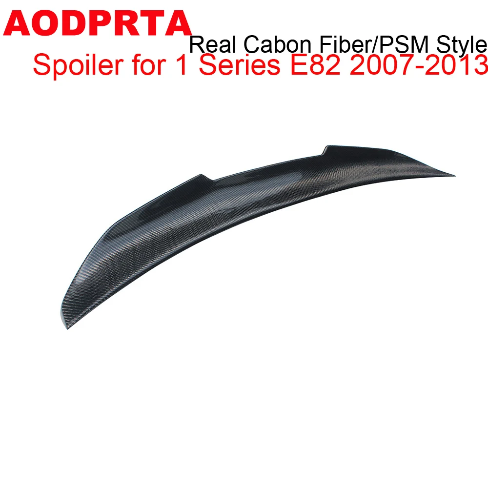 HighKick PSM Style Real Carbon Fiber Boot Ducktail Spoiler for BMW 1 Series E82 Coupe 2007-2013