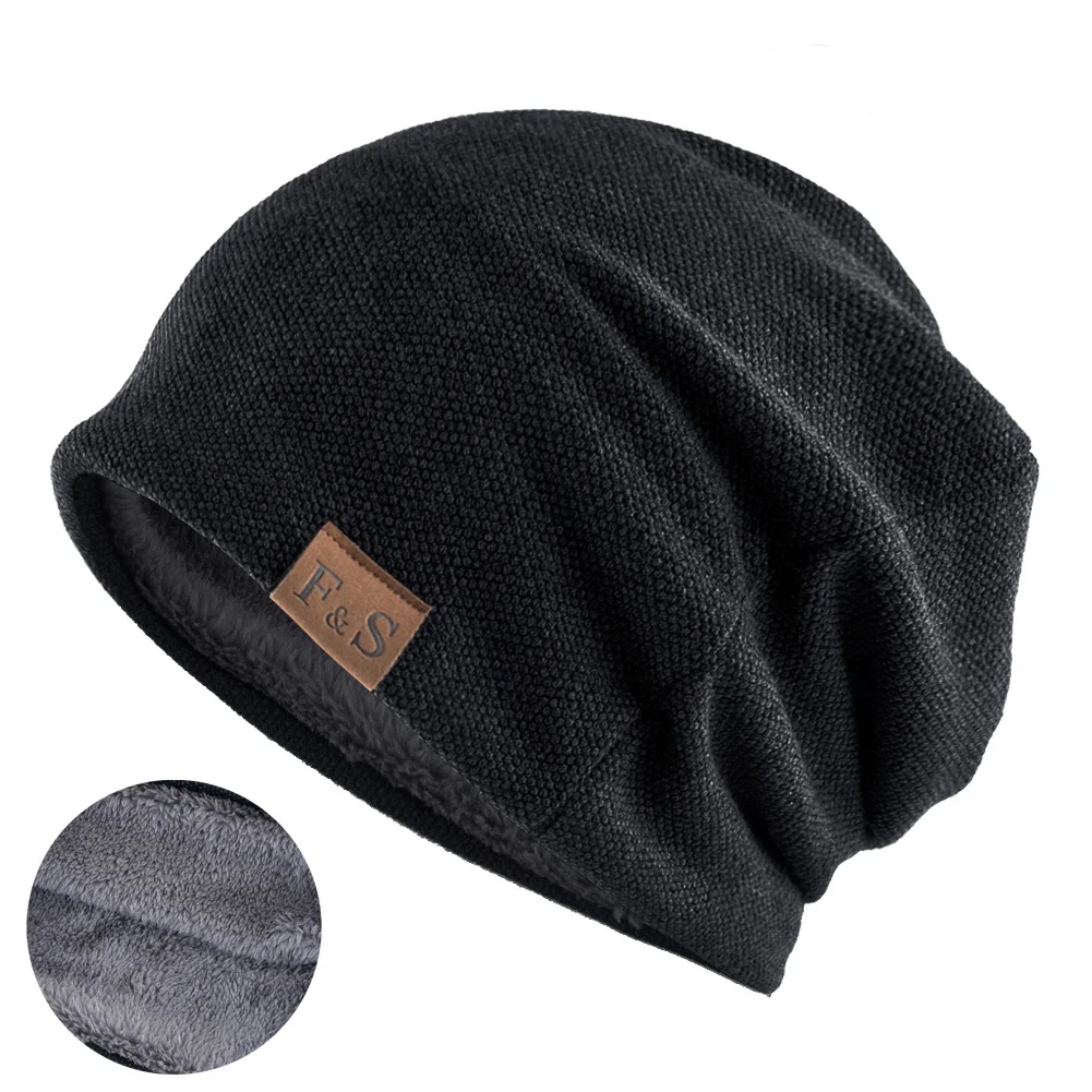 Nowy strój Unisex na co dzień czapki zimowe robione na drutach luźne czapki zimowe dodają futrzane ciepła czapka typu Beanie męskie i damskie