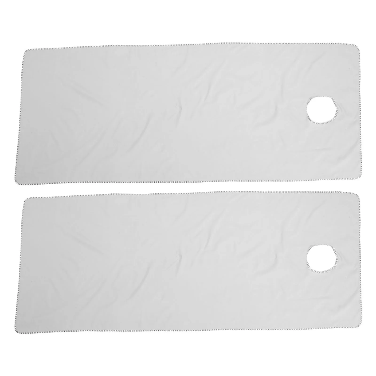 

2Pcs Massage Bed Sheets Cotton - Washable Reusable Spa Sheets with Hole for Facial Treatments - Salon Massage Table Sheet Set