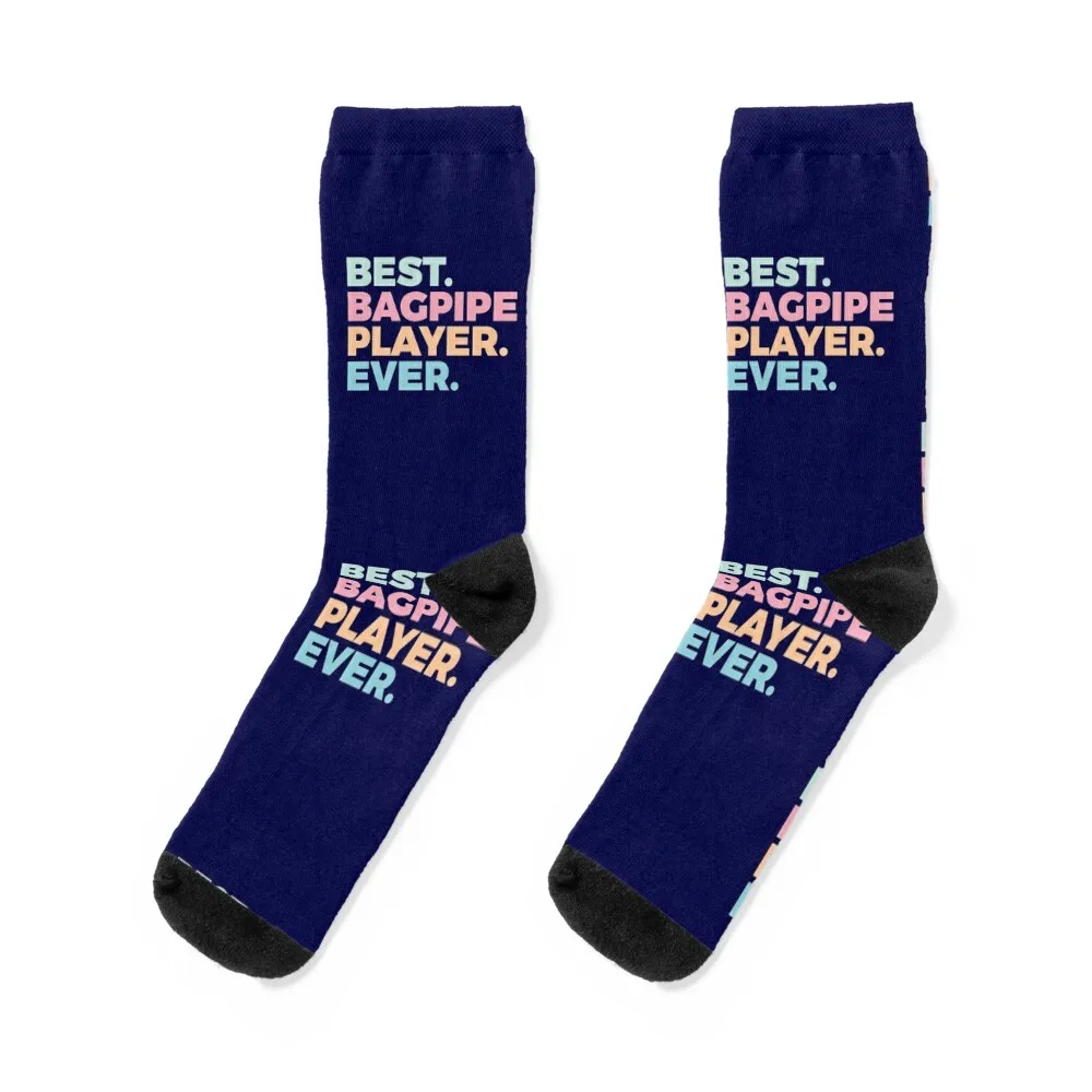 Best Bagpipe Player Ever Bagpipe Lover Bagpiper Socks colored man New year's winter thermal Designer Man Socks Women's