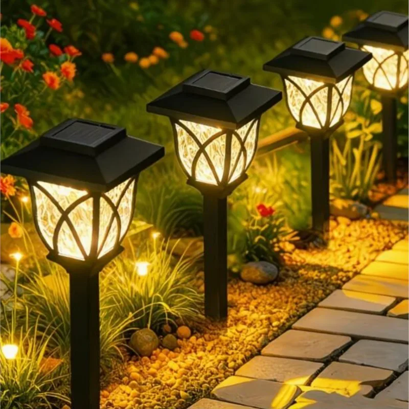 2pcs Outdoor Solar Lights, IP44 Rated for Water Resistance, LED Garden Lights for Outdoor Decoration, Available in Warm