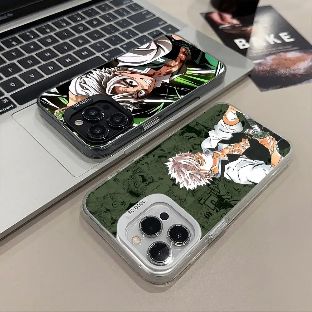 

Demon Slayer Sanemi Phone Case for iPhone 17 16 15 14 13 12 11 X XR XS 8 7 Pro Max Plus Translucent Colour Protective Luxury