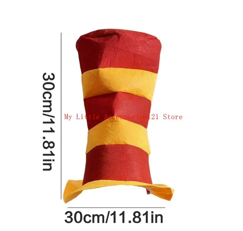  Eye Catching Stripe Hat Cosplay Witch Hat Magical Wizard Hats Costume Hat