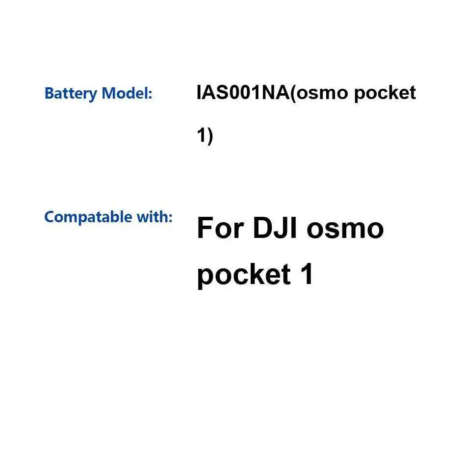

High Capacity For Dji Osmo Pocket 1 IAS001NA 875Mah Camera Battery