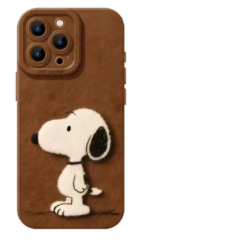 Cute Snoopy Phone Case Shockproof Soft Cartoon Pattern Protective Cover Multiple Phone Models Daily Decor Birthday Small Present