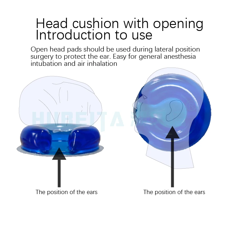 Medical open head ring surgery gel open head ring polymer gel medical side lying open head ring